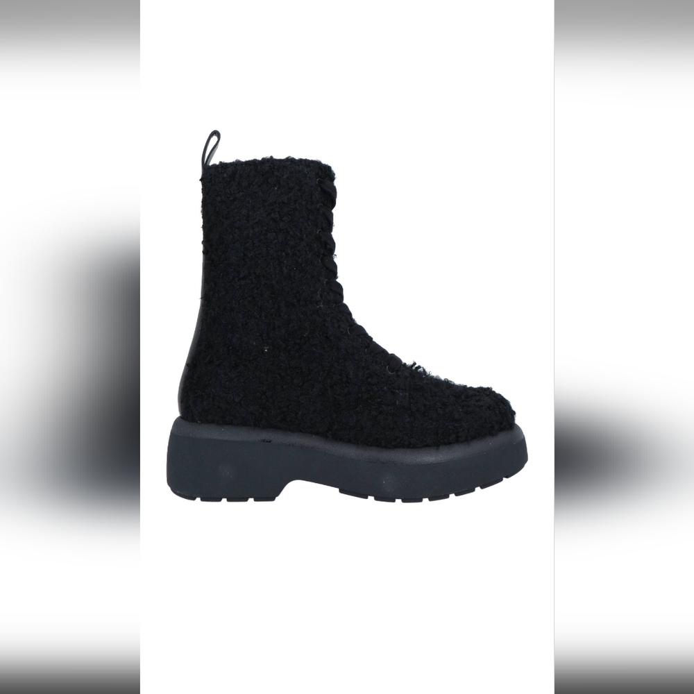Nila & Nila Black Boucle Combat Boots